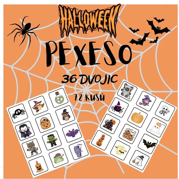 PEXESO HALLOWEEN - 36 dvojic tematického pexesa 1