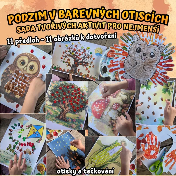 PODZIM V BAREVNÝCH OTISCÍCH - Sada tvořivých aktivit pro nejmenší 1
