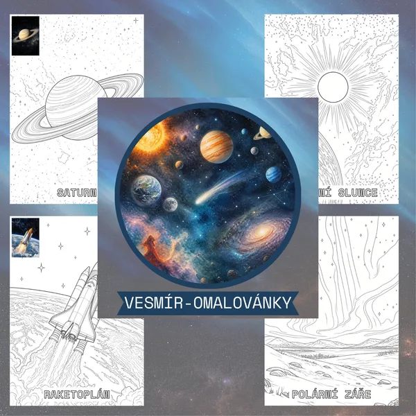 Vesmír – omalovánky 1