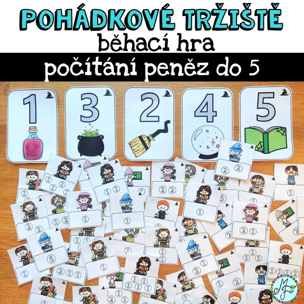 POHÁDKOVÉ TRŽIŠTĚ - běhací hra, počítání peněz do 5 1