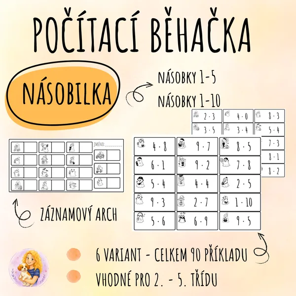 Počítací běhačka - Násobilka 1