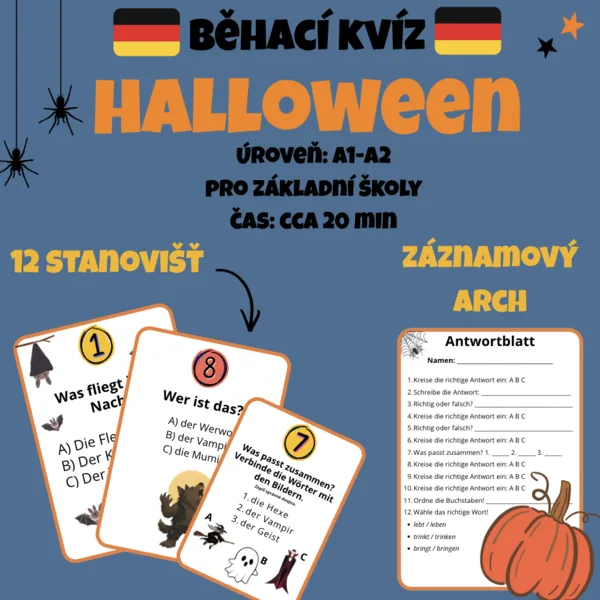 Halloween: Běhací kvíz do hodiny němčiny 1