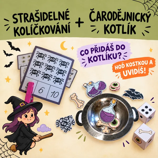 Strašidelné kolíčkování + Čarodějnický kotlík 1