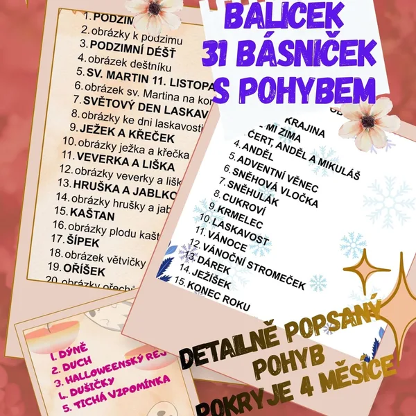 31 básniček s pohybem PODZIM, ZIMA 1