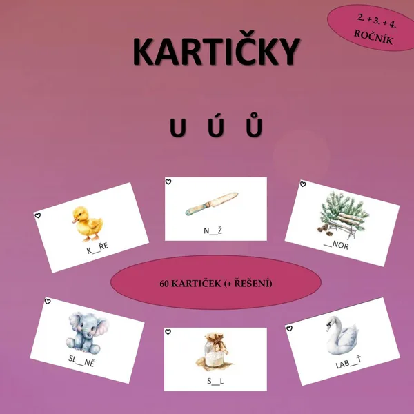 Kartičky ú ú ů 1