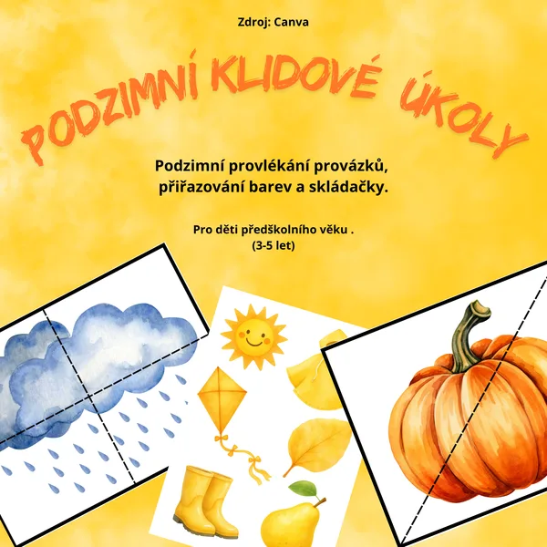 Podzimní klidové úkoly pro děti v MŠ 1
