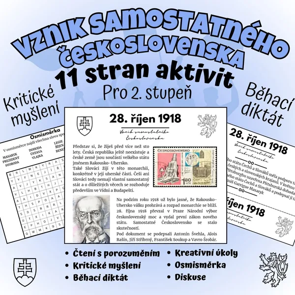 28. říjen 1918 – Vznik samostatného Československa 1