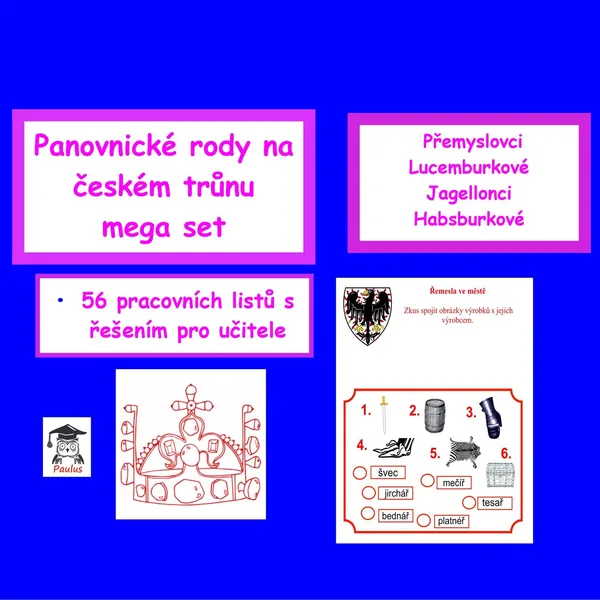 MEGA SET 4 Panovnické rody na českém trůnu 1