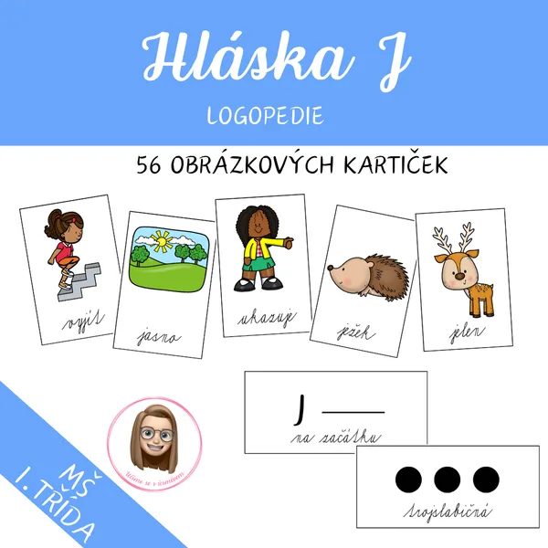 HLÁSKA J - logopedické kartičky 1