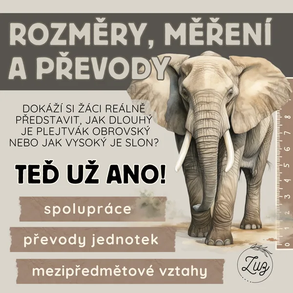 Živočichové - ROZMĚRY, MĚŘENÍ, PŘEVODY JEDNOTEK 1