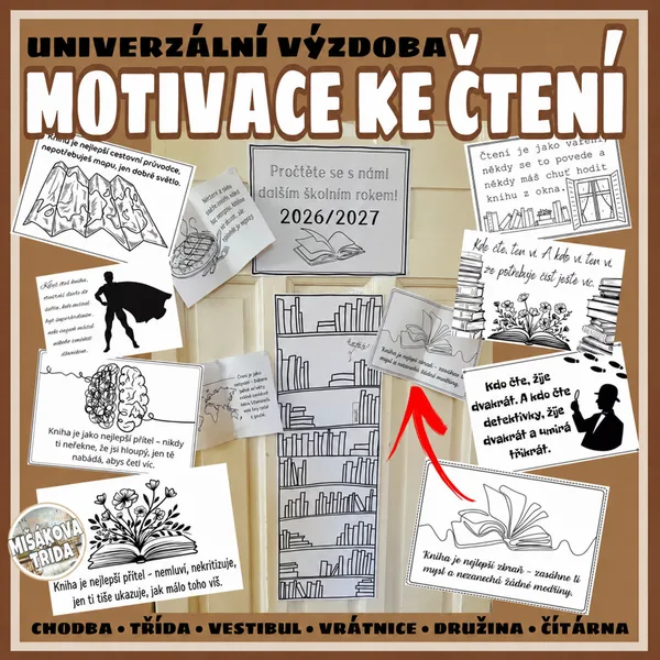 Motivace ke čtenářství - funkční výzdoba třídy 1