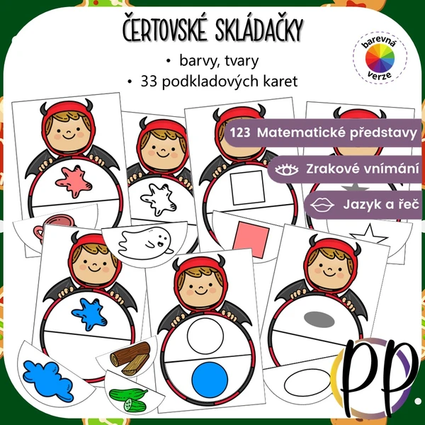 Čertovské skládačky - barvy, tvary 1