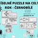 Černobílé číselné puzzle na celý rok 2