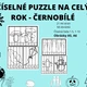 Černobílé číselné puzzle na celý rok 3