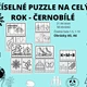 Černobílé číselné puzzle na celý rok 4