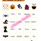 Halloween - čtecí tabulky pro 1.třídu 3