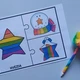 Sněhuláci a tvary - PUZZLE 2