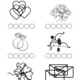 Valentýn pracovní listy černobílé 4