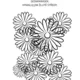 Pracovní listy jarní květiny černobílé 4