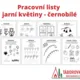 Pracovní listy jarní květiny černobílé 2