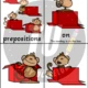 Flashcards - prepositions (předložky) 3