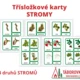 Třísložkové karty květiny a stromy 3