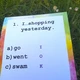 Outdoor quiz - Past tense (minulý čas) 3