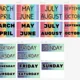 MONTHS & DAYS 2