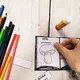 Houby - košík s miniknížečkou k vykreslení 7
