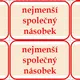Nejmenší společný násobek - pexeso, pracovní list  2