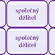 Společný dělitel - pexeso, pracovní list  2