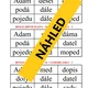 BINGO – ČTENÍ PRVNÍCH SLOV Z PÍSMEN – y, n, z, d + samohlásky 4