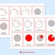 Kružnice, kruh - 3-složkové kartičky, flashcards, informační kartičky 3