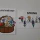 Jarní rostliny - karty, kartičky, košík, zahrádky. 4