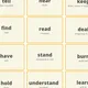 Irregular verbs: 103 cards with translations and sample sentences 5