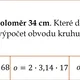 Délka kružnice, obvod kruhu - kolíčkování s kontrolou 4