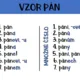 Vzory podstatných jmen - barevná výzdoba 4