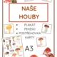 Houby plakát, pexeso, postřehovka, karty A3 2