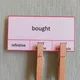 Irregular verbs with clothes pegs 5