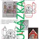 Vánoční přání a vánoční ozdoba - skládaný domeček 4