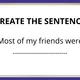Past simple Karty CREATE SENTENCES 5