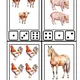 Domácí zvířata - předmatematické dovednosti, kolíčkování, pracovní listy 3