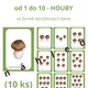 Lesní počítání od 1 do 10 - HOUBY (10 ks) 2
