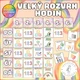 Velký rozvrh hodin - duhová výzdoba 2