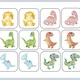 Dinosauři - obrázky A5, kolíčkovací aktivity, postřehovka, pexeso 4