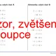 Aritmetika celých čísel, 26 sloupců, matematika 5