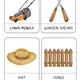 Three-part cards - GARDEN 2
