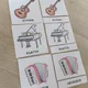 Třísložkové karty/Pexeso Hudební nástroje 5