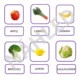Fruit + vegetables - kartičky s obrázky a slovíčky 2