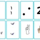 Matematické dovednosti - kartičky - čísla a grafická znázornění čísel pomocí zvířátek 8
